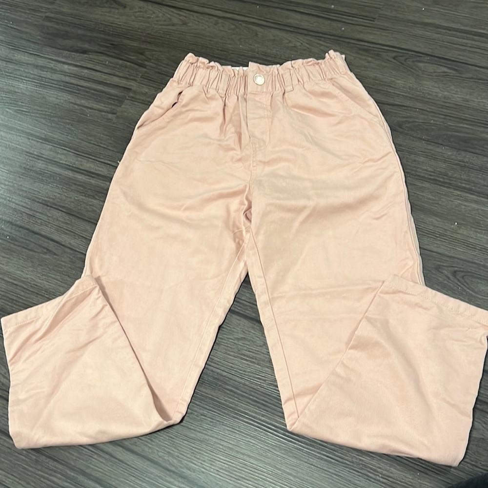 NWT Girls H&M peach colored pants size 7-8Y